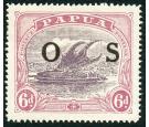 SG O62a. 1931 6d Dull purple and red-purple. "POSTACE" at left.