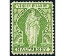 SG43b. 1899 1/2d Yellow-green. 'HALFPENNY' Error. Very fine fres