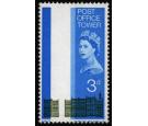 SG679a 1965 3d Multicoloured 'Olive-green (Tower) Omitted' Super