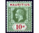 SG204d. 1922 10r Green and red on emerald/emerald back. Brillian