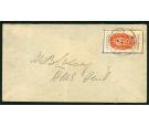 SG54. 1d Vermilion and grey-blue. Superb fine used on cover...