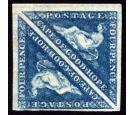 SG19a. 1864 4d Blue. Superb fresh mint pair...
