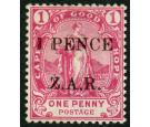 SG2. 1899 '1 PENCE' on 1d Rose. Very fine fresh mint...