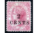 SG25a. 1888 2c on 6d Rose 'Surcharge Double' Very fine fresh wel