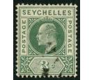 SG47a. 1903 3c Dull green. 'Dented frame'. Good used...