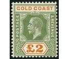 SG102. 1921 £2 Green and orange. Superb fresh mint...