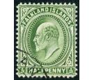 SG43aw. 1904 1/2d Yellow-green. 'Watermark Inverted'. Superb fin