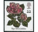 SG1568b. 1991 22p Roses. 'Black Printed Double'. U/M mint...