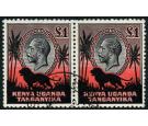 SG123. 1935 £1 Black and red. Choice well centred used pair...