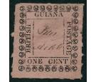 SG117. 1862 1c Black on rose. Superb mint with roulettes on all 