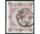SG129. 1878 £1 Brown-lilac. Superb fine used with remarkable...