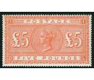 SG137. 1884 £5 Orange. Brilliant fresh U/M mint...