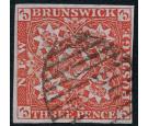 SG1. 1851. 3d Bright red. Superb fine used with beautiful strong