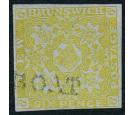 SG3. 6d Yellow. Brilliant fine used with '(STEAM)BOAT' cancel...