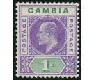 SG52a. 1902 1/- Violet and green. 'Dented Frame'. Superb mint...