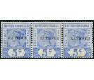 SG66a. 1899 5c Ultramarine. 'BEVENUE' for 'REVENUE'. Very fine m