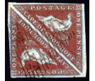 SG1a. 1853 1d Deep brick-red. Brilliant fine used pair with exce