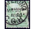 SG1. 1900 1d on 1/2d Green. Very fine used...