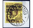 SG9. 1900 6d on 3d Purple/yellow. Brilliant fine used on piece..