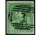 SG8. 1858 (1/2d) Green. Superb used with excellent colour and ma