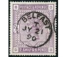 SG179. 1884 2/6 Deep lilac. Superb used with a 'BELFAST' c.d.s..