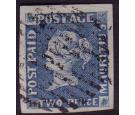 SG8. 1849 2d Blue. Early Impression. A staggering used copy...