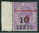 SG43a. 1891 6c on 10c on 4d Mauve. '6' and bar inverted...