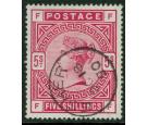SG180. 1883 5/- Rose. Brilliant fine used with...