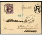 SG74b. 1898 10/- Bright violet on cover to Germany...