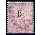 SG38a. 1880 '3' on 3d Pale dull rose. 'Surcharge Inverted'. Very