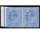 SG284 Variety. 2 1/2d Dull blue. 'Imperf. between stamp and left