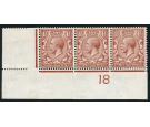 SG362 Variety. 1912 1 1/2d Red-brown. Control variety "18" only 