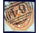 SG10. 1854 4d Orange. Very fine used with excellent colour and m