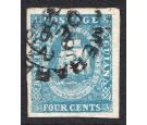 SG19a. 1854 4c Blue 'Retouched'. Superb used...