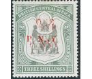 SG53c. 1897 1d on 3s Black and sea-green. 'Surcharge Double'. Ch