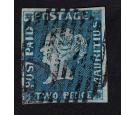 SG8. 1849. 2d Blue. 'Early Impression'.  Extremely fine used. Ca