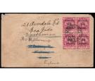 SG3. 1900 3d on 1d Carmine. Block of 4 on 'First Day Envelope'..
