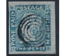 SG14a. 1854 2d Blue/greyish. "PENOE" for "PENCE". Superb used...