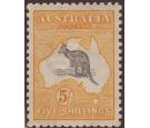 SG42. 1918 5/- Grey and Yellow. Brilliant fresh perfectly center