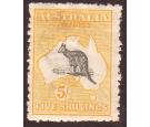 SG42c. 1918 5/- Grey & Pale Yellow. A Delightful Mint Copy.