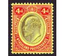 SG76w. 1908 4d Black and red/yellow. 'Watermark Inverted'. Brill