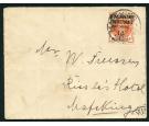 SG6. 1900 1d on 1/2d Vermilion. Superb used on neat cover...