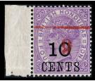 SG43a. 1891 6c on 10c on 4d Mauve. "6" and bar inverted. Brillia