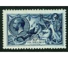 SG402. 1913 10/- Indigo-blue. Superb well centred...