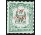 SG53a. 1897 1d on 3/- Black and sea-green. "PNNEY" for "PENNY".