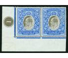 SG67. 1903 £10 Grey and blue. Brilliant fresh U/M mint pair...