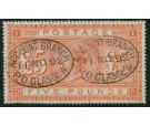 SG137. 1884 £5 Orange. White Paper. Superb used...