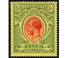 SG48. 1914 5/- Red and green/yellow. Superb fresh mint...