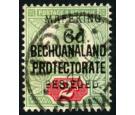 SG8. 1900 6d on 2d Green and carmine. Superb used...