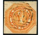 SG12. 1854 4d Yellowish-orange. Superb fine used...